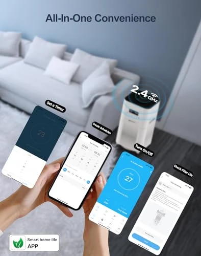 Smart WiFi Air Purifier for Large Rooms — Air Purifier, DAYETTE