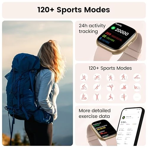 Smart Watch with Alexa Built-in, HD Touchscreen Fitness Tracker with Bluetooth Calling, Heart Rate/Sleep Monitor, 120+... — Smart Watch, Cillso