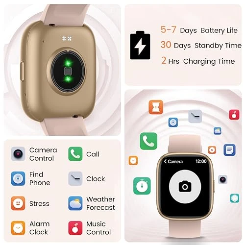 Smart Watch with Alexa Built-in, HD Touchscreen Fitness Tracker with Bluetooth Calling, Heart Rate/Sleep Monitor, 120+... — Smart Watch, Cillso