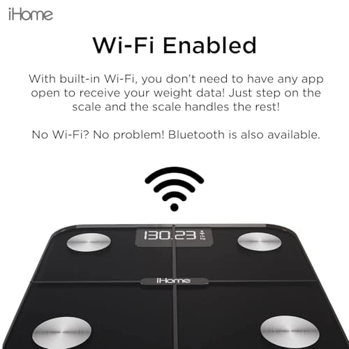 Digital WiFi Smart Scale for Body Weight — Smart Scale, iHome