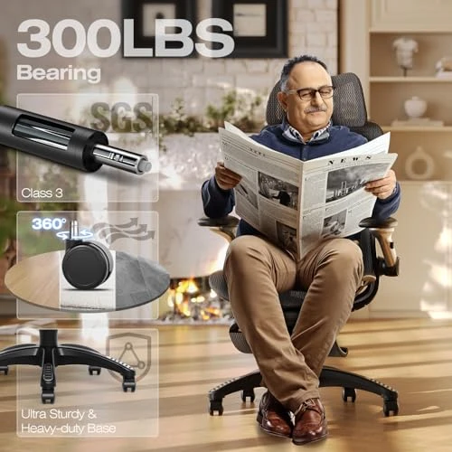 Ergonomic Mesh Office Chair with Footrest — Smart Chairs, ELABEST