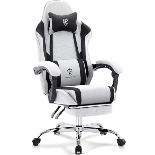 Gaming Chair with Footrest, Massage Lumbar Support, and Gel Pad — Smart Chairs, Morkprism