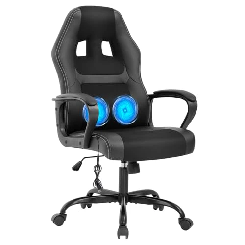 Gaming Chair with Massage, Ergonomic Office Desk Chair, Adjustable Lumbar Support & Headrest, Computer Task Chair, 360°... — Smart Chairs, BestOffice