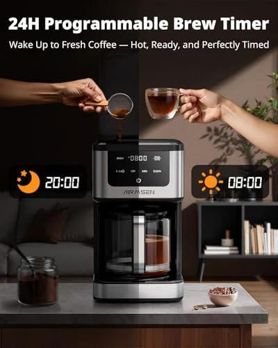 Programmable Drip Coffee Maker — Coffee Maker, AIRMSEN