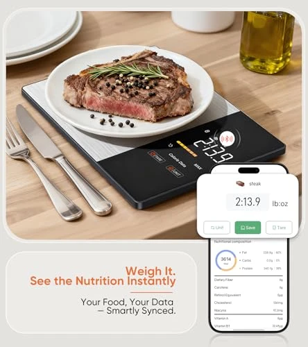 Smart Nutrition Food Scale with LED Display — Smart Scale, KUAIVO