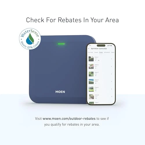 8-Zone Smart Sprinkler Controller — Irrigation System, Moen