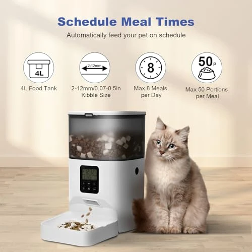 Automatic Pet Feeder with Voice Recorder — Automatic Pet Feeder, ANDOLL HOME