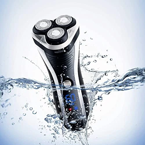 Electric Shaver Rotary Razor Beard Trimmer, Hatteker