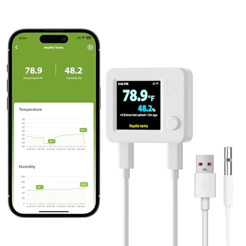 WiFi Reptile Hygrometer Indoor Thermometer, MOCREO