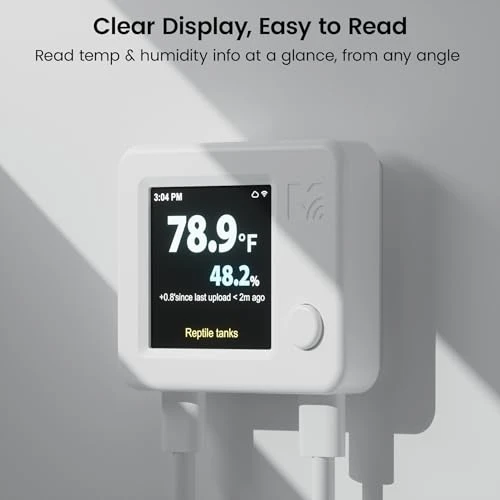 WiFi Reptile Hygrometer Indoor Thermometer, MOCREO