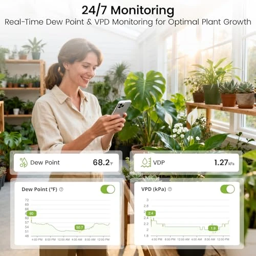 WiFi Reptile Hygrometer Indoor Thermometer, MOCREO