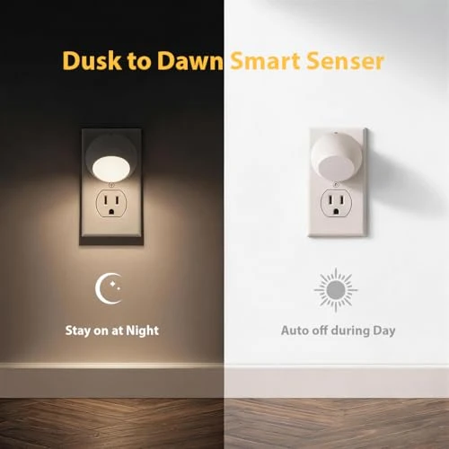Night Light Plug-in Smart Sensor Directional Lamp with Rotating Head — Smart Plug, WhilsTec