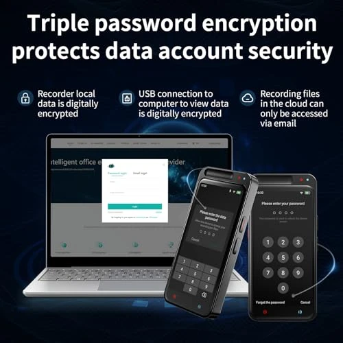 Voice Recorder with AI Transcription, Summary, and Translation — Translator Device, Rpbznr