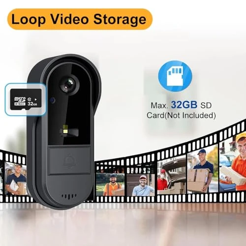 Doorbell Camera with Monitor — Video Doorbell, TKMARS