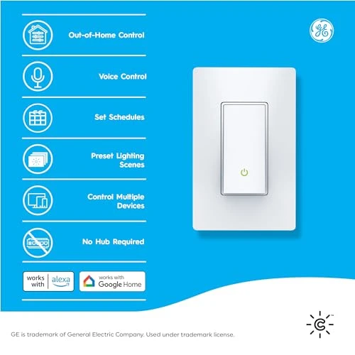Smart Light Switch, Paddle Style — Smart Switch, GE