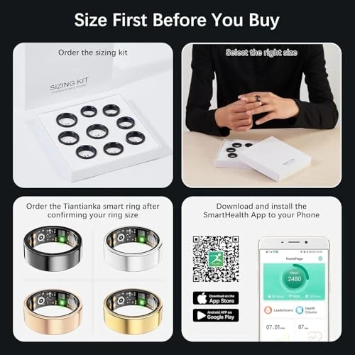 Health Tracker Ring — Smart Ring, Tiantianka