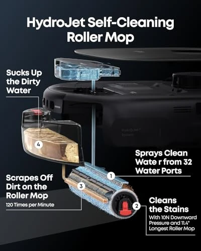 Robot Vacuum and Mop Combo with Detachable Carpet Cleaner — Robot Vacuum, eufy