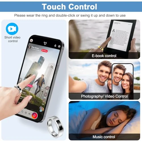 Smart Health Ring with Vibration Alert and Touch Control — Smart Ring, uaue
