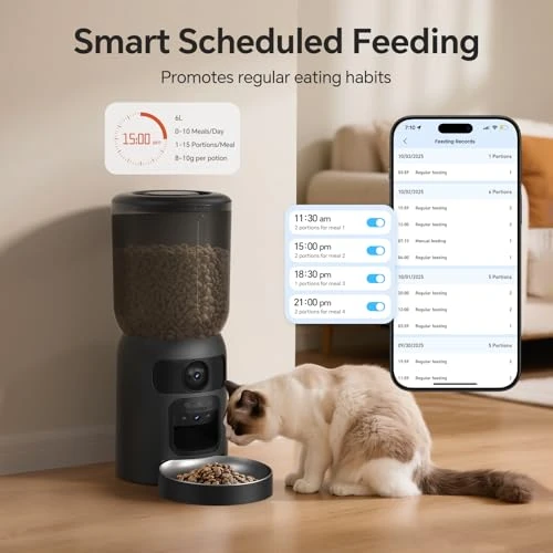 Automatic Cat Feeder with Dual HD Camera and Interactive Toy — Automatic Pet Feeder, Centvicam
