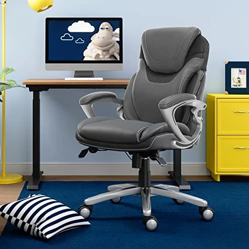 Executive Office Chair with Ergonomic Support and Adjustable Features — Smart Chairs, Serta