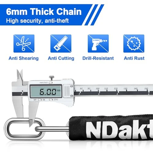 Combination Bike Chain Lock, NDakter