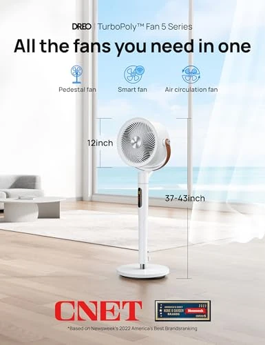 Smart Oscillating Pedestal Fan — Smart Fan, Dreo