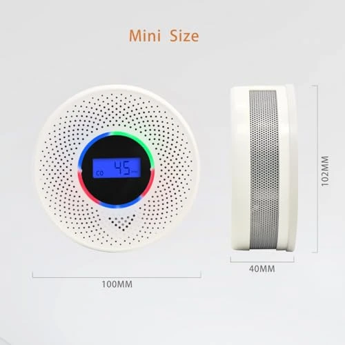 Wireless Interconnected Smoke and Carbon Monoxide Detector with Digital Display — Air Quality Monitor, KLTsenaife