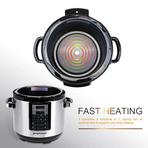 9-in-1 Electric Pressure Cooker 6QT Multi-Functional Programmable Non-Stick Pot — Multicooker, prepAmeal