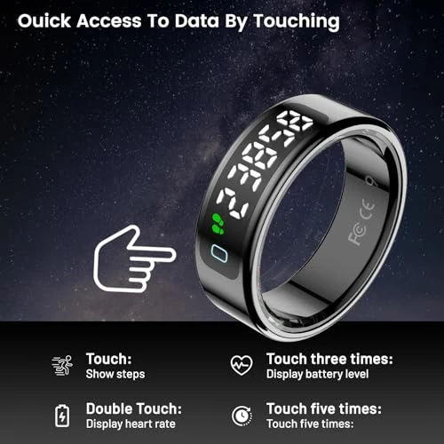 Smart Ring with LED Display Screen — Smart Ring, Walpck