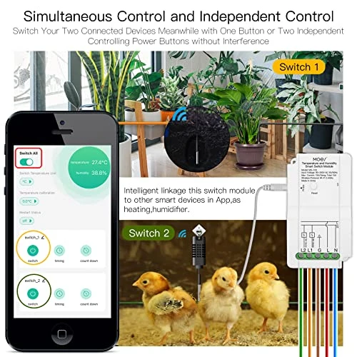 WiFi Smart Temperature Switch Module Sensor with Waterproof Probe, MOES