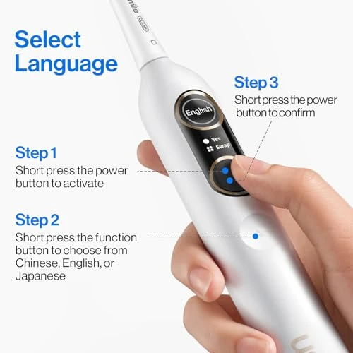 Rechargeable Electric Toothbrush with Smart Display — Electric Toothbrush, usmile