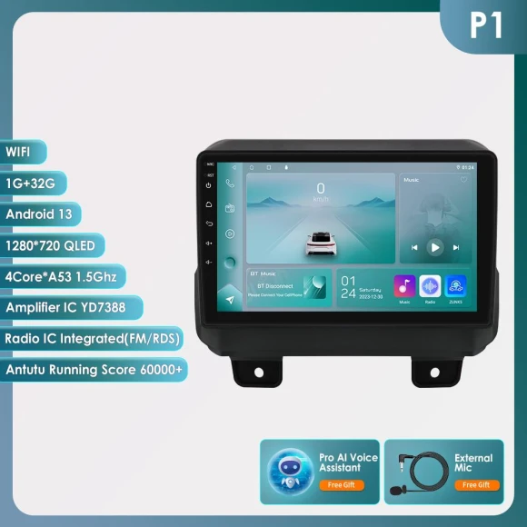 Android Car Radio for Jeep Wrangler JL and Gladiator — Car Infotainment System, Hizpo