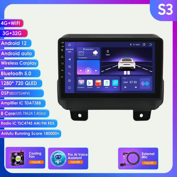 Android Car Radio with GPS Navigation and CarPlay — Car Infotainment System, Hizpo