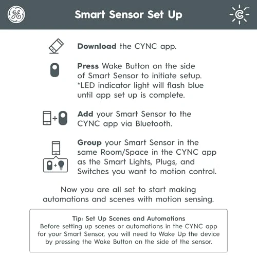 Wireless Smart Motion Sensor, Cync