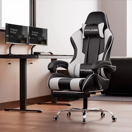 Gaming Chair with Footrest and Lumbar Support — Smart Chairs, GTPLAYER