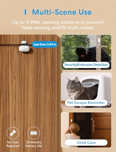 Smart WiFi Door and Window Sensor Kit, meross