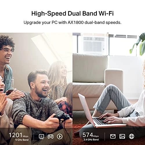 WiFi 6 USB Adapter for Desktop PC, TP-Link