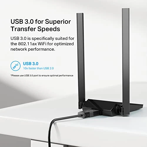WiFi 6 USB Adapter for Desktop PC, TP-Link