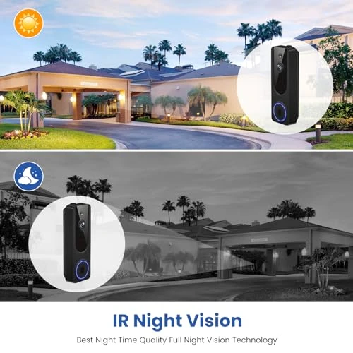 1080p WiFi Video Doorbell Camera — Video Doorbell, VanaOrbi