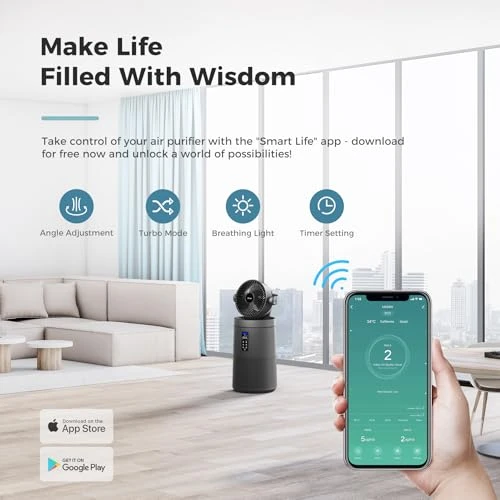 Air Purifier Fan with Smart WIFI — Air Purifier, AROEVE