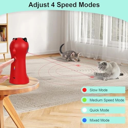 Automatic Motion-Activated Cat Toy with Adjustable Light — Automatic Cat Toy, TBTeek