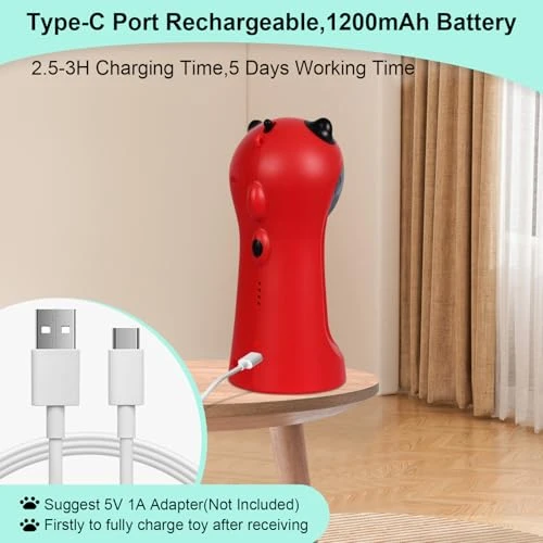 Automatic Motion-Activated Cat Toy with Adjustable Light — Automatic Cat Toy, TBTeek