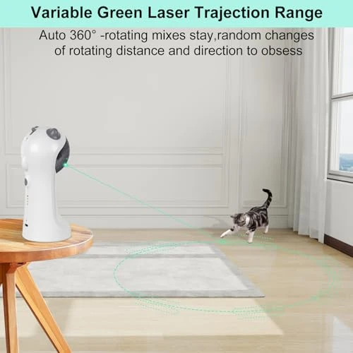 Automatic Motion-Activated Cat Toy with Green Light — Automatic Cat Toy, TBTeek