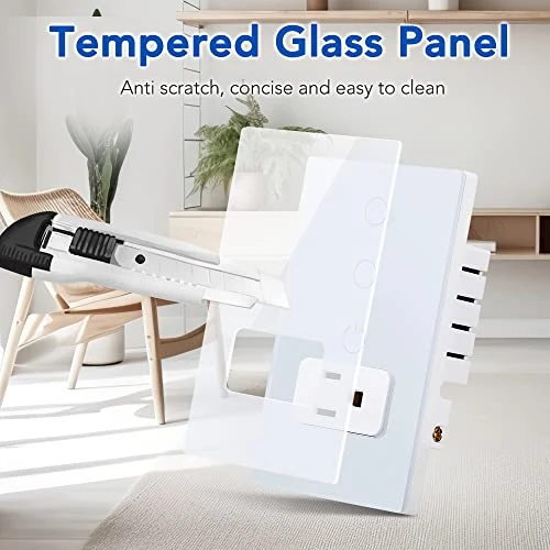 Combination Smart Touch Light Switch and Smart WiFi Power Wall Outlet — Smart Switch, KEYGMA