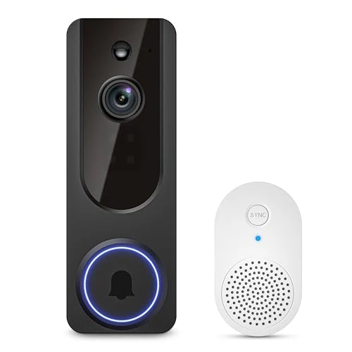 Doorbell Camera Wireless with Indoor Receiver — Video Doorbell, Hubposh