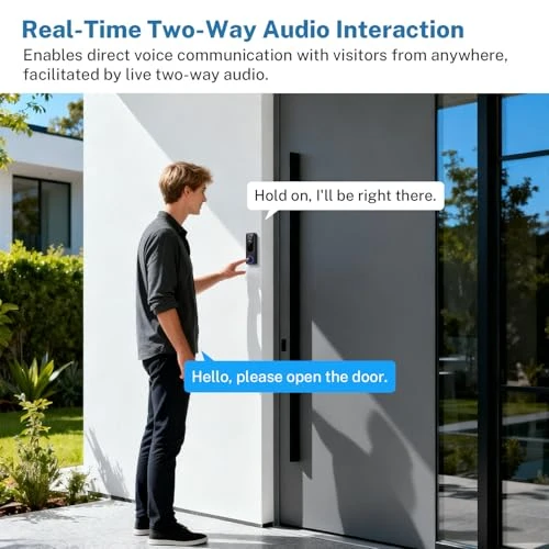 Doorbell Camera Wireless with Indoor Receiver — Video Doorbell, Hubposh
