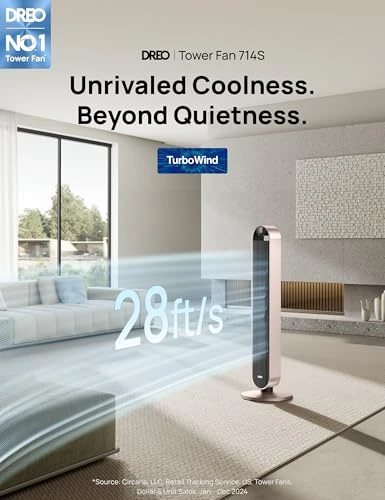 Smart Tower Fan with Voice Control — Smart Fan, Dreo