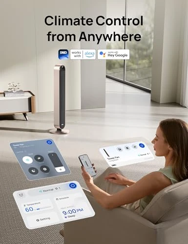 Smart Tower Fan with Voice Control — Smart Fan, Dreo