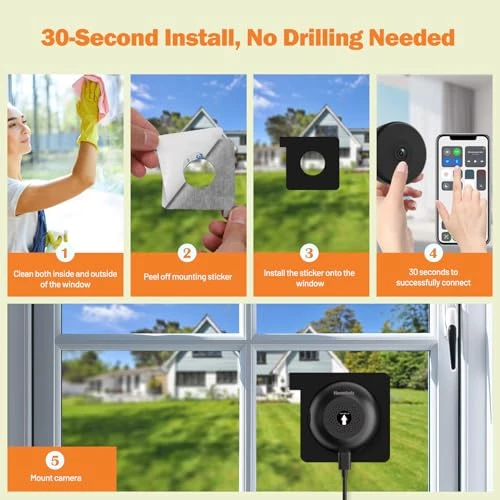 Window Camera for Home Security — Security Camera, Heemketz