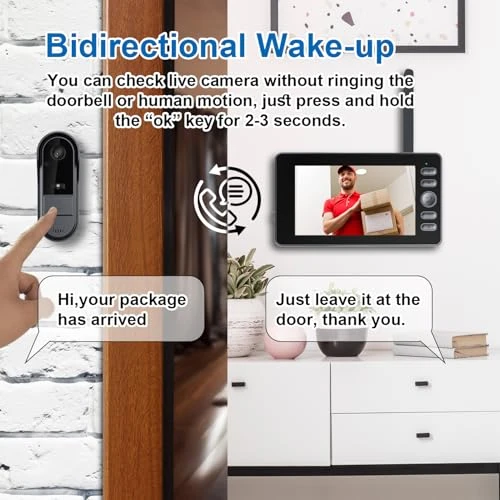 Wireless Video Doorbell with Monitor — Video Doorbell, TKMARS